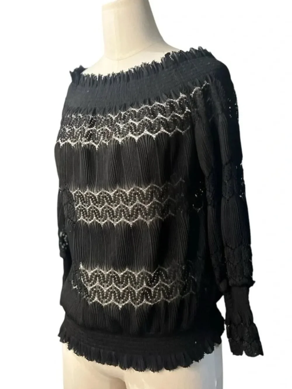NWT Anthropologie Deletta Riley Off the Shoulder Top Womens Size XS
